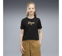 PUMA Camiseta Essentials Script Glitter juvenil, Accesoiros, Negro, 9-10Y