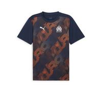 PUMA Camiseta de manga corta de prepartido Olympique de Marseille para hombre, Ropa, Azul, L