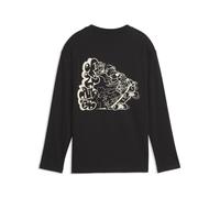PUMA Camiseta de manga larga holgada MID 90s juvenil, Ropa, Negro, 13-14Y 13-14Y