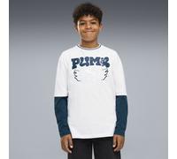 PUMA Camiseta de manga larga holgada MID 90s LayeRojo juvenil, Accesoiros, Blanco, 15-16Y