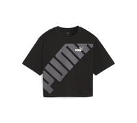 PUMA Camiseta de mujer negra Power Cropped Tee, Negro , M