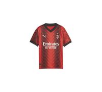 Puma Camiseta de niños 1ª equipación AC Milan 2023-2024 Replica Puma. Rojo / Negro 8 Años (128 cm)
