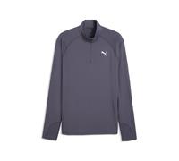 PUMA Camiseta de running con cuello con cremallera VELOCITY CLOUDSPUN para hombre, Accesoiros, Gris, 3XL