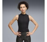 PUMA W Cloudspun - Camiseta sin Mangas con Cremallera de 1/4, Color Negro