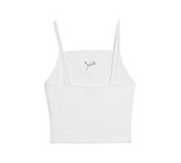 PUMA Camiseta de tirantes WARDROBE ESS Ribbed para mujer, Ropa, Blanco, XS XS