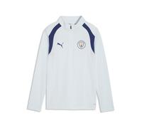 PUMA Camiseta de Training Manchester City con cremallera de un cuarto para jóvenes, Accesoiros, Azul, 13-14Y