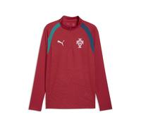 PUMA Camiseta de training Portugal de cuello con cremallera para hombre, Accesoiros, Rojo, L