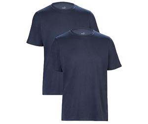 PUMA Camiseta Deporte para hombre Statement Deluxe Edition - Algodón - Paquete doble, azul marino, M