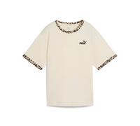 PUMA Camiseta ecru / marrón / negro, Talla S