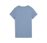 PUMA Camiseta ESS Metálico con logotipo n.º 1 para mujer, Ropa, Azul, XL XL