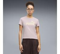 PUMA Camiseta ESS Metálico con logotipo n.º 1 para mujer, Ropa, Rosa, L