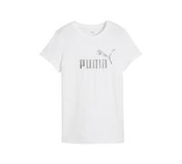PUMA Camiseta ESS Metallic con Logotipo n.º 1 Mujer S, White Metallic Silver
