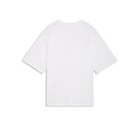 PUMA Camiseta Essentials Graphics Bedazzled de corte extragrande para mujer, Ropa, Blanco, XS XS