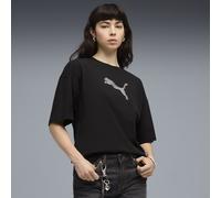 PUMA Camiseta Essentials Graphics Bedazzled de corte extragrande para mujer, Ropa, Negro, XL
