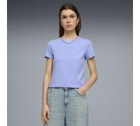 PUMA Camiseta Essentials Script para mujer, Ropa, Morado, L