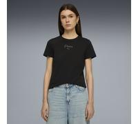 PUMA Camiseta Essentials Script para mujer, Ropa, Negro, XL