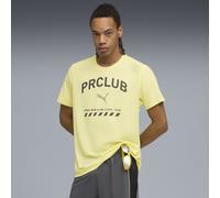 PUMA Camiseta estampada con tejido de malla RUN CLUB para hombre, Ropa, Amarillo, S