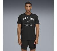 PUMA Camiseta estampada con tejido de malla RUN CLUB para hombre, Ropa, Negro, XS