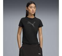 PUMA Camiseta estampada Dare To con cuello con cremallera para mujer, Ropa, Negro, L
