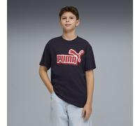 PUMA Camiseta estampada Essentials Logo Lab de corte holgado juvenil, Ropa, Azul, 7-8Y