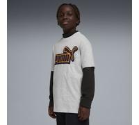 PUMA Camiseta estampada Essentials Logo Lab de corte holgado juvenil, Ropa, Gris, 11-12Y