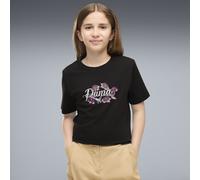 PUMA Camiseta estampada Essentials Nature 2.0 juvenil, Ropa, Negro, 11-12Y