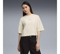 PUMA Camiseta estampada extragrande Premium Essentials para mujer, Ropa, Blanco, XL