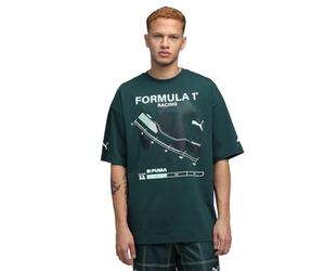 PUMA Camiseta Estampada F1 para Hombre, Relajada, Terreno Verde, Talla S, Green Terrain, S
