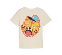 PUMA Camiseta estampada Moody Cat I para niños, Ropa, Blanco, 3-4Y 3-4Y