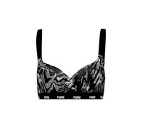 PUMA Printed Padded Top Sujetador Deportivo, Negro, Small Mujeres