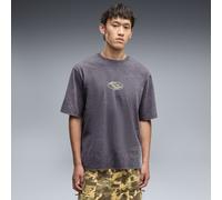 PUMA Camiseta estampada unisex, Accesoiros, Gris, M