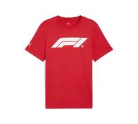 PUMA Camiseta 'F1® Essentials' rojo fuego / blanco L EUR