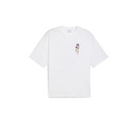 PUMA Camiseta 'Floral Sport' azul cobalto / kiwi / negro / blanco, Talla XL