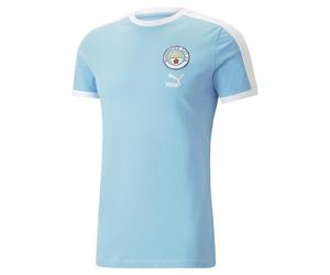 PUMA Camiseta ftblHeritage T7 del Manchester City F.C. Hombre S Team Light Blue White
