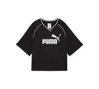 PUMA Camiseta funcional 'Essential' negro / blanco, Talla S