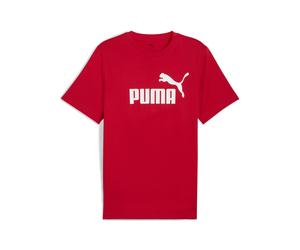 PUMA Camiseta funcional 'Essentials No. 1' rojo sangre / blanco S rojo sangre / blanco