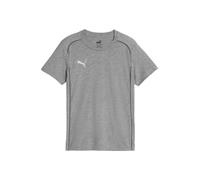 PUMA Teamfinal Casual tee Jr Camiseta, Unisex Adulto, Gris Medio Jaspeado Plata, 128