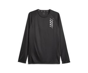 PUMA Camiseta gráfica Fit LS Logo, Hombre, Negro Black