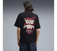 PUMA Camiseta Graphics Champions Boxy cuadrado para hombre, Ropa, Negro, XL