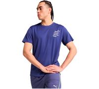 Puma - Camiseta Graphics Running Slogan, Hombre, Blue Crystal, S