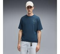 PUMA Camiseta Graphics Stacked de corte holgado para hombre, Ropa, Azul, M
