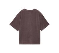 PUMA Camiseta holgada con canalé de terciopelo Essentials Elevated para mujer, Ropa, Morado, XL XL