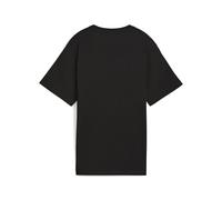 PUMA Camiseta holgada con estampado de hojas para mujer, Ropa, Negro, XS XS