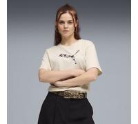 PUMA Camiseta holgada Essentials Graphics Animal para mujer, Ropa, Blanco, XS