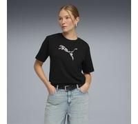 PUMA Camiseta holgada Essentials Graphics Animal para mujer, Ropa, Negro, L L