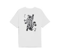 PUMA Camiseta holgada Graphic Card Play para hombre, Ropa, Blanco, L L