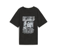 PUMA Camiseta holgada Graphic Paradise Mindset Washed para mujer, Ropa, Negro, XL XL