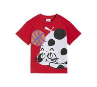 PUMA Camiseta holgada Sporty Cats estampada para niños, Accesoiros, Rojo, 3-4Y