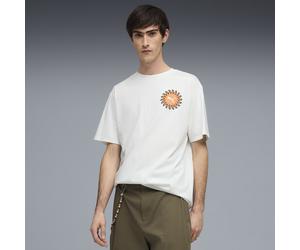 PUMA Camiseta holgada Sunset Drive para hombre, Ropa, Blanco, L