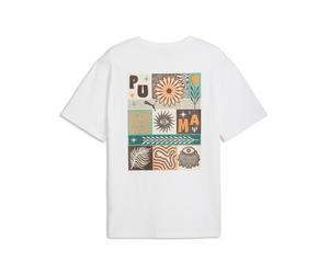 PUMA Camiseta holgada Sunset Drive para hombre, Ropa, Blanco, XXL XXL